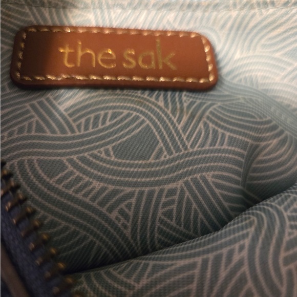 The Sak Alameda Leather Hobo Bag Blue Black Pebbled - Picture 7 of 9